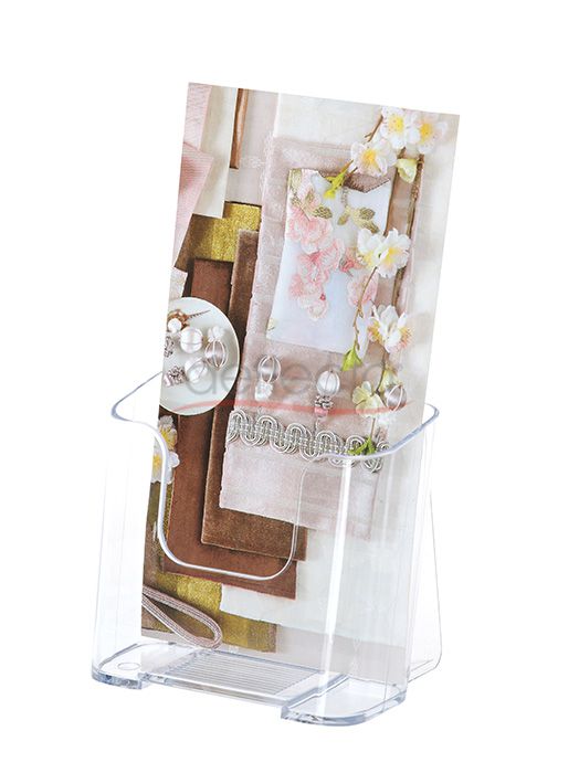 1-Tier Wall Mount High Back Holder (Portrait) 1/3 A4 Clear