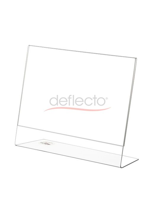 L Shape Slanted Sign Holder (Landscape) A5 Clear