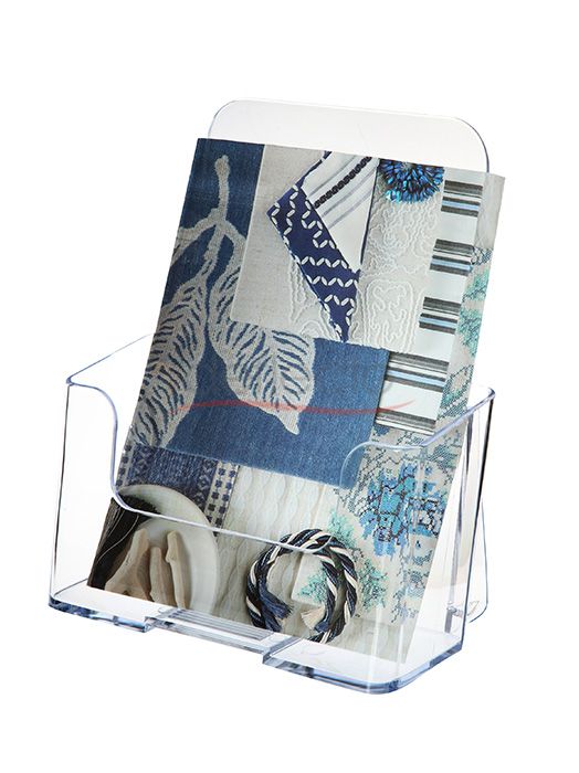 1-Tier Wall Mount High Back Holder (Portrait) A5 Clear