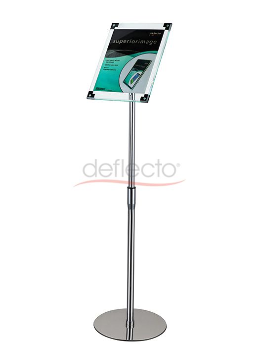 A4 Floor Stand with  Extension Pole, Clear