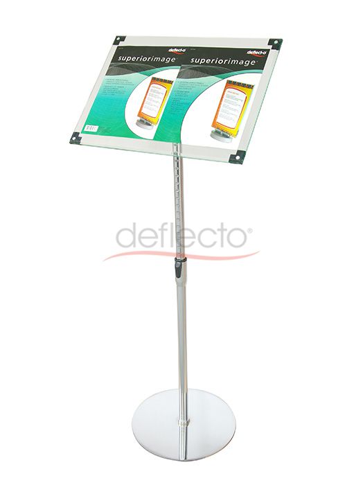 A3 Floor Stand with  Extension Pole, Clear