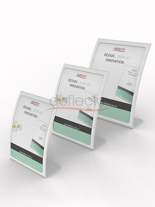 Anti-Glare Curved Sign Holder A6 ( 4"x6") White