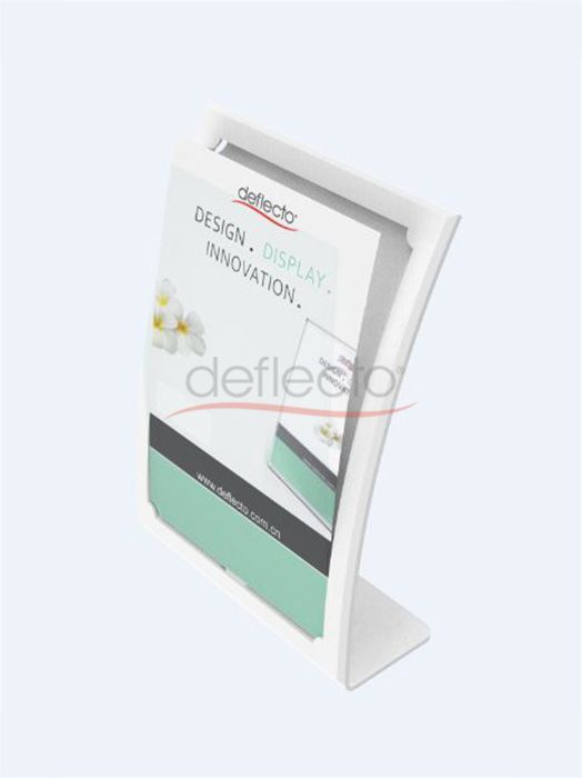 Anti-Glare Curved Sign Holder A6 ( 4"x6") White