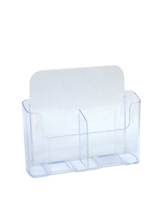 1-Tier Low Back 2-Pcoket Holder 1/3 A4  (w/divier), Clear