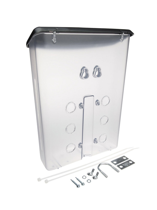 Outdoor Box with Lock Ties and Hardware 10"x131/8"x41/2" Clear