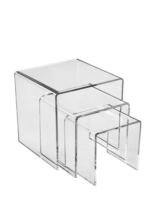 Clear Acrylic Riser Set of Three (3-Inch, 4-Inch, 5-Inch)