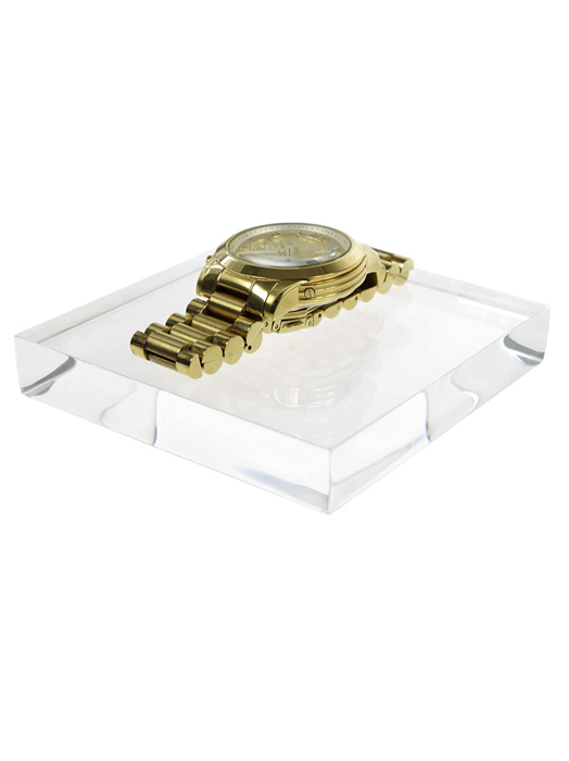 Solid Clear Acrylic Block  4"x4"x1.5"